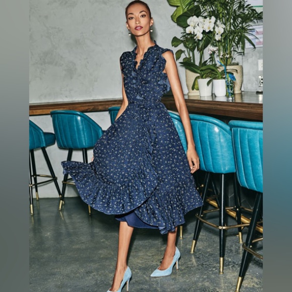NWT | Kate Spade- Wild Rose Ruffle Wrap Dress | Size 2